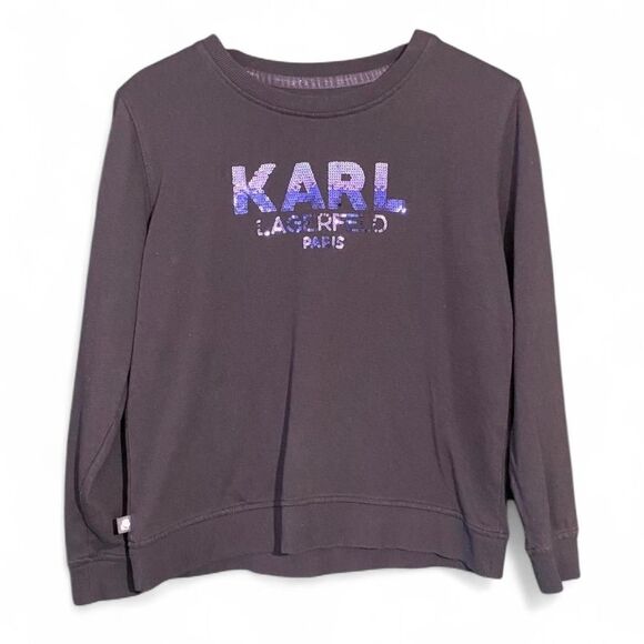 Women's Karl Lagerfeld sequin logo sweatshirt - Picture 1 of 5